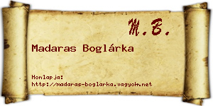 Madaras Boglárka névjegykártya