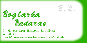 boglarka madaras business card
